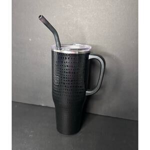 Swig Life 40oz Black Glamazon Tumbler cheetah style print Black Travel Mug